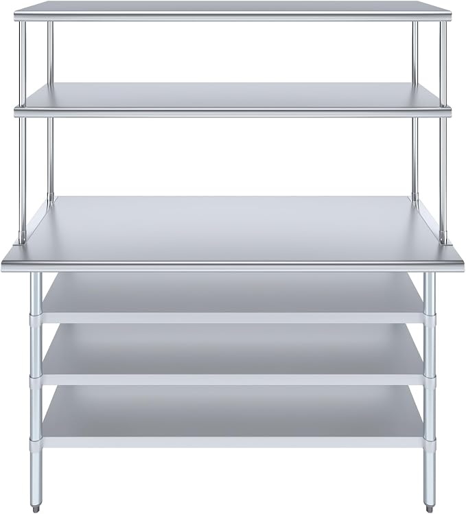 Amgood 24" x 60" Stainless Steel Work Table - Image 2