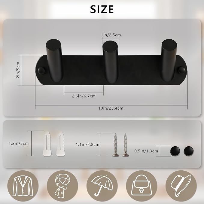 NINETREX Coat Rack Wall Mounted, and Hallway - Image 2