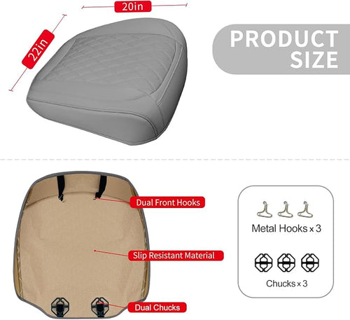 1 Pack Leather Front Car Seat Cover Bottom Car Seat, Anti-Slip and Full Wrap - Image 2