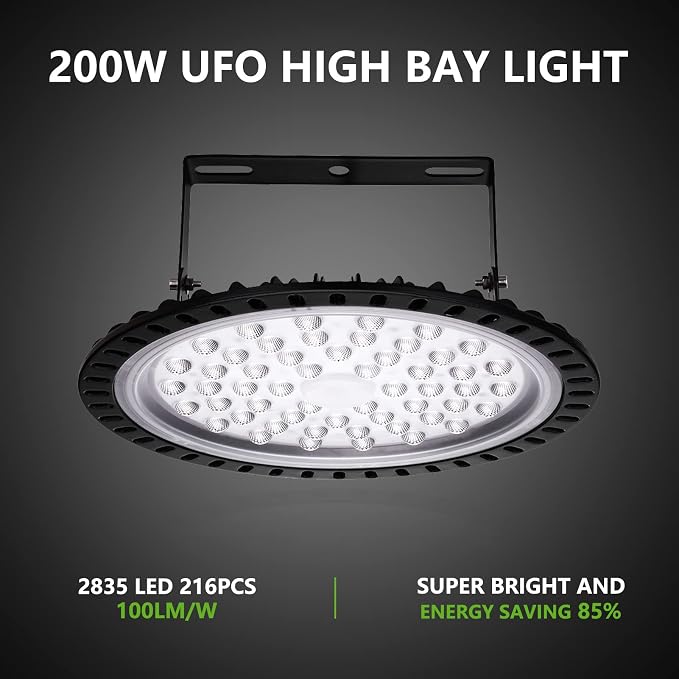 Viugreum 15 Pack 200W LED High Bay Lights, 20000LM 6000K-6500K Daylight White - Image 5