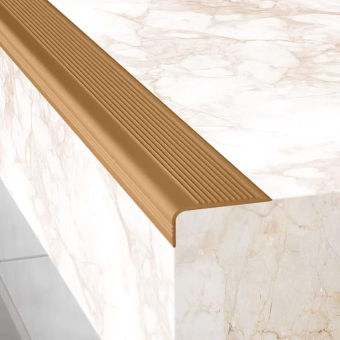Rubber Bond Stair Edge Protector 36x2x1 inch Anti-Slip Stair Corner Trim Rubber - Image 6