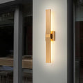 Modern LED Outdoor Wall Sconce 27.2" Gold Outdoor Wall Lights Exterior by Zicbol