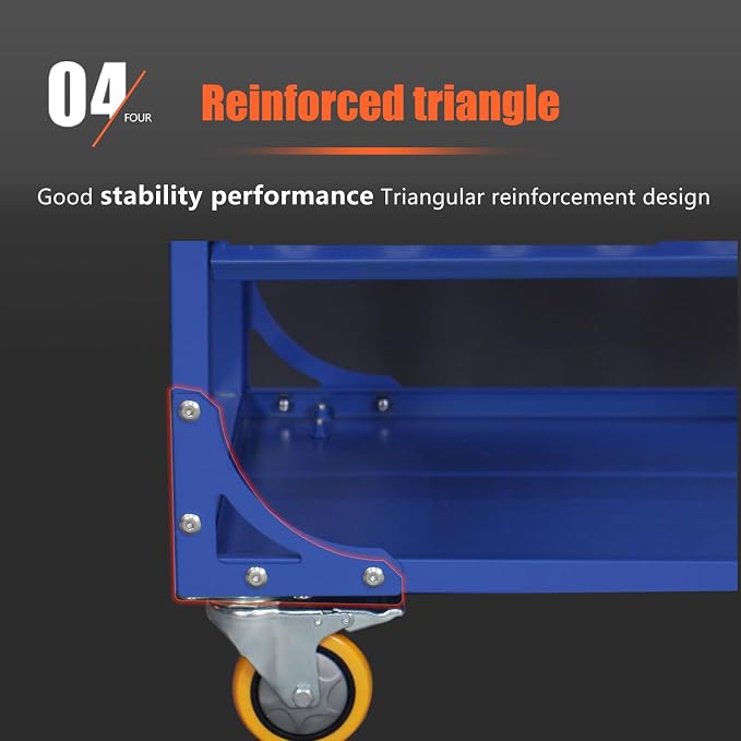 Blue Classic 50 Taper CNC Tool Holder Transfer Cart, 25 Capacity CAT/BT50 - Image 7