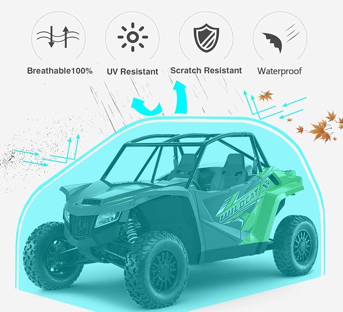 UTV Cover 420D Waterproof Oxford Fabric, Side by Side - Image 2