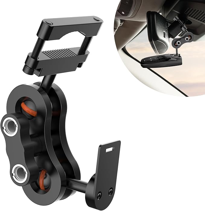 Radar Detector Mount, Aluminum Rearview Mirror Rod Radar Bracket, by SDSACZMU