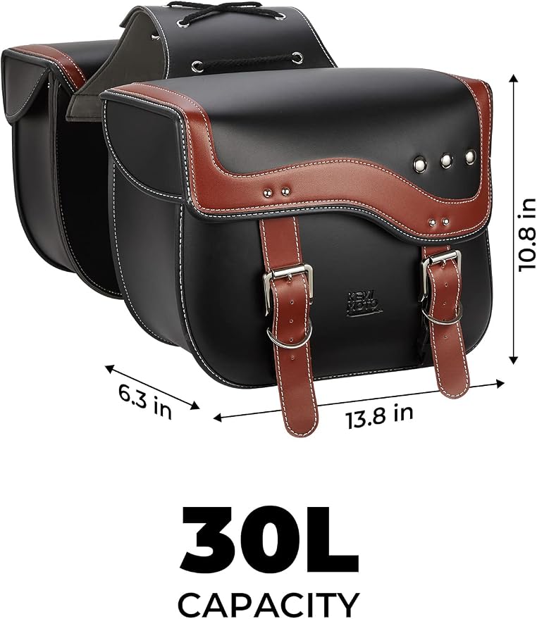 KEMIMOTO Motorcycle Saddlebags, 30L Large Capacity Saddle Bags Motorcycles - Image 5