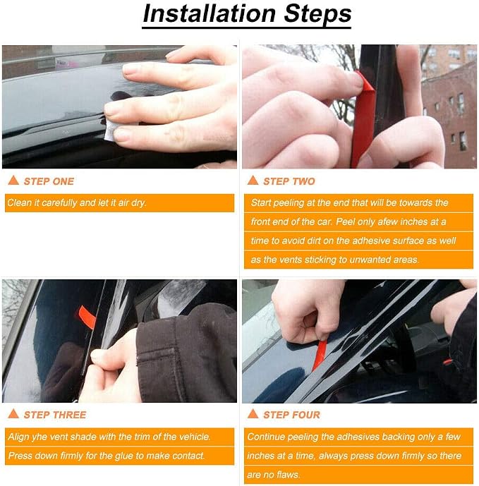 Smoke Sun/Rain Guards Window Visors Compatible - Image 6