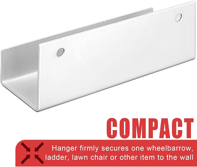 Blulu 4 Pieces Wall Mount Ladder Wall Wheelbarrow Hanger Steel Garage Storage - Image 4