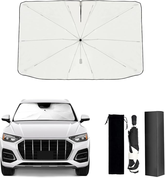 Umbrella Sunshade for Audi Q5 Accessories 2018-2025, Foldable Windshield Cover by Raspillere