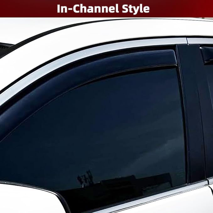 in Channel Rain Guards Fits for Honda Civic 2016-2021 Sedan 4-Door, Durable - Image 3