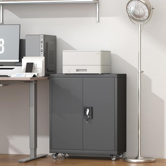 GREATMEET Garage Cabinets with Wheels - Image 7