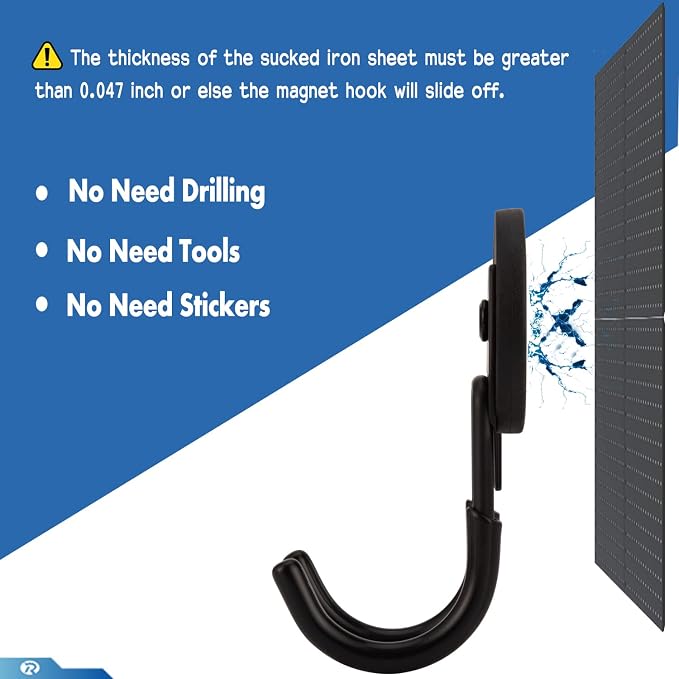 2 Pcs Magnetic Hook Heavy Duty, Strong Magnet Hooks - Image 4