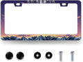 Moon Phase License Plate Frame Mountain Night Stars License Plate Holder Front by RNKATIH