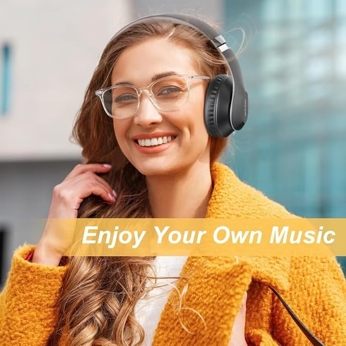 Wireless Bluetooth Headphones Over Ear, 65H Playtime HiFi Stereo Headset - Image 7