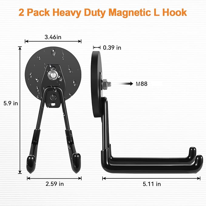 ENUODA Strong Magnetic Hooks Heavy Duty Large Magnet Hooks Heavy Duty Garage - Image 2