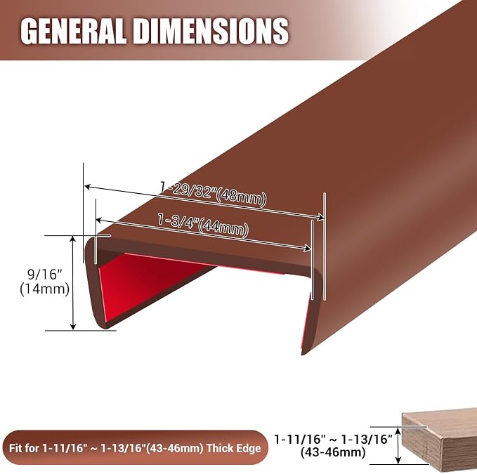 Rubber Edge Trim, Flexible Self-Adhesive U Shaped Peel and Stick Edge Banding - Image 2
