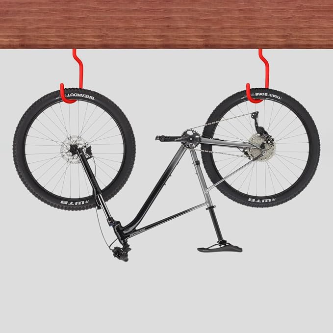 SMARTOLOGY Bike Storage Hook, Bike Hanger, Rubber Coated Heavy Duty Large Screw - Image 5