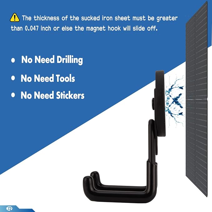 2 Pcs Magnetic Hook Heavy Duty, Strong Magnet Hooks - Image 4