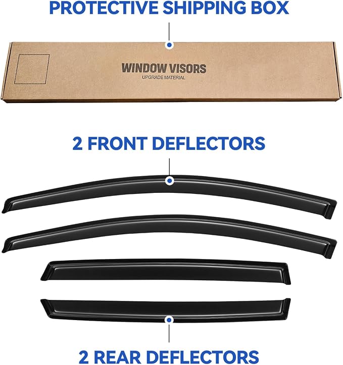 Window Visors Rain Guards for 2007 2008 2009 2010 2011 Honda CRV, Out-Channel - Image 6