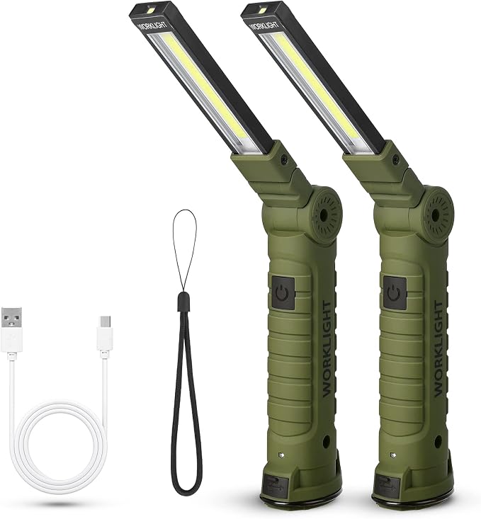 Suranew LED Worklight Flashlight, COB Rechargeable Work Lights by Suranew