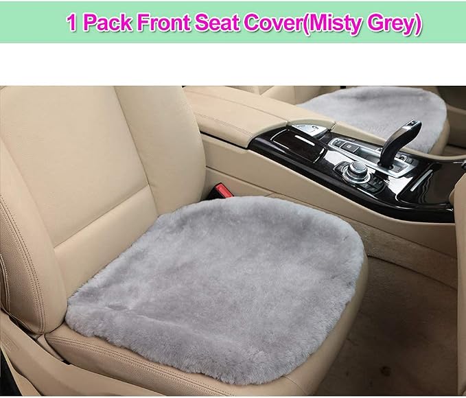 20 inchs Fluffy Shearling Sheepskin Car Seat Cover - Image 2