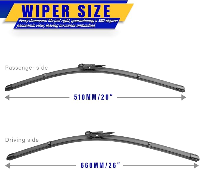 2 wipers Replacement for 2005-2012 Toyota Avalon/2013-2017 Ford - Image 2