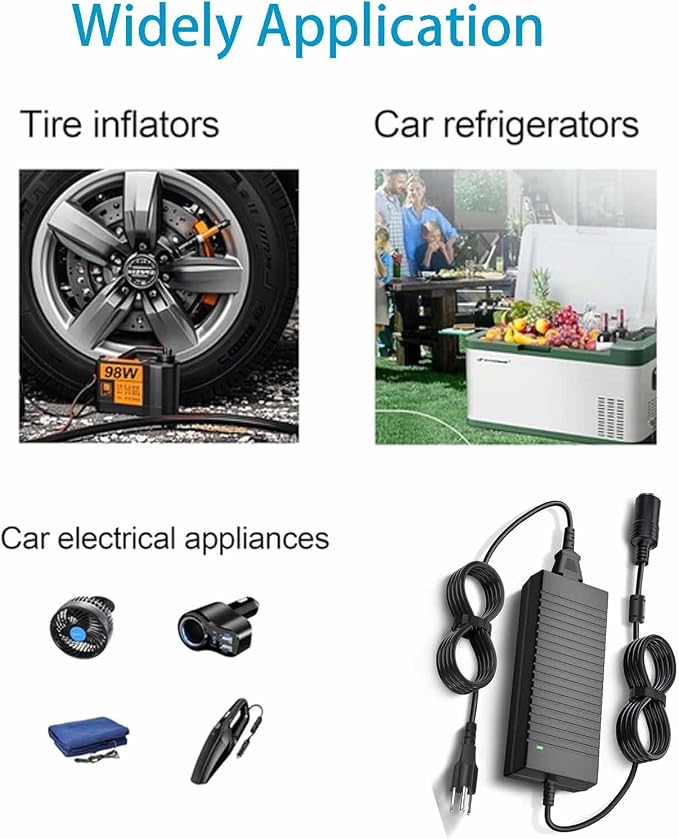 12V 15A Power Adapter Car Charger Converter, Car Cigarette Lighter Socket AC/DC - Image 2
