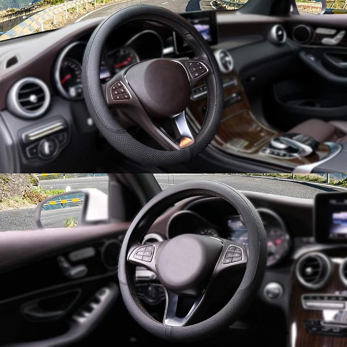 COFIT Breathable Car Steering Wheel Cover 15 inch Auto Universal Leather Wrap - Image 2