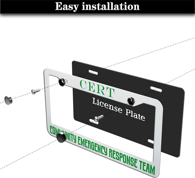 License Plate Frames Black Green Automotive Exterior Accessories Cert Community - Image 7
