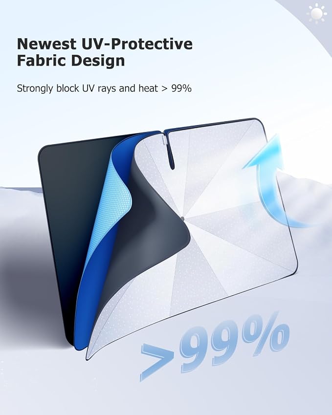 2025 Upgrade Car Windshield Sun Shade Windshield Sunshade Umbrella Protect Car - Image 4