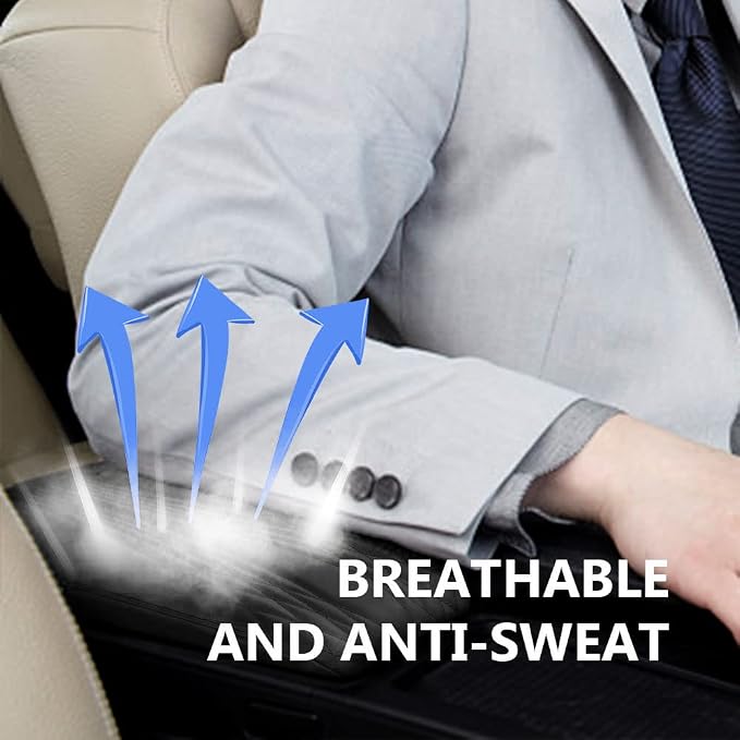 2025 Upgrade Universal Style Memory Cotton Car Armrest Box Pad, New Leather Car - Image 6