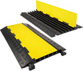 5 Channel 2 Pack Cable Protector Ramp Traffic Wire and Hose Ramp Cord Cover by GINDAOLULU