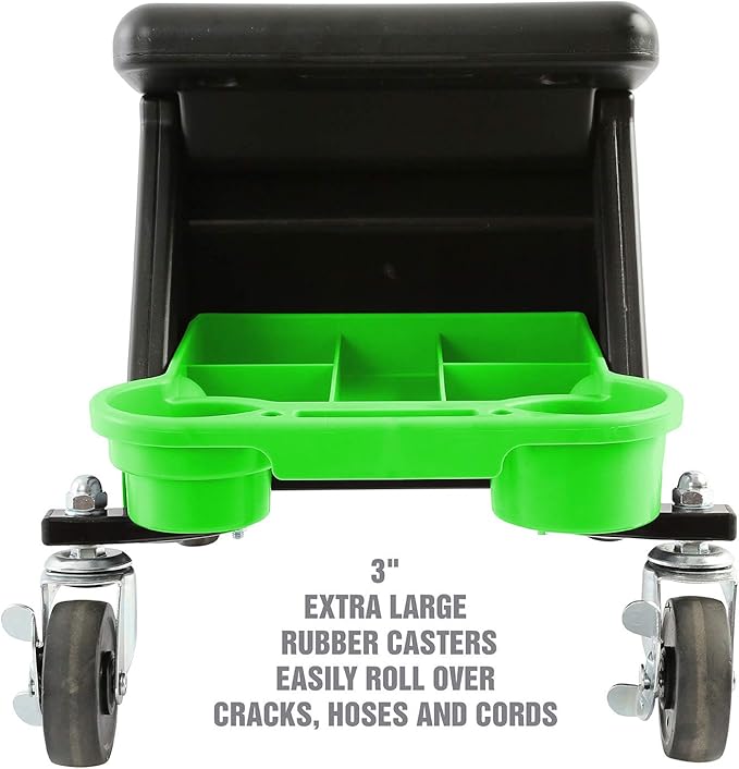 OEMTOOLS 24986 Heavy-Duty Rolling Workbench and Creeper Seat, Mechanics Stool - Image 6