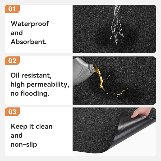 Oil Spill Mat - Garage Floor Mat, Absorbent Oil Pad, Premium Maintenance Mat - Image 4