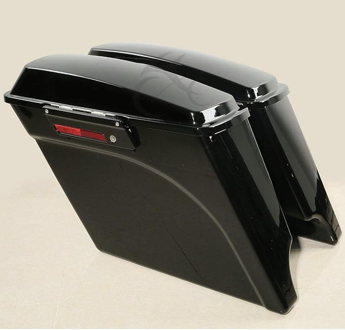 XFMT Hard Saddlebags + Chrome Conversion Brackets Compatible - Image 3