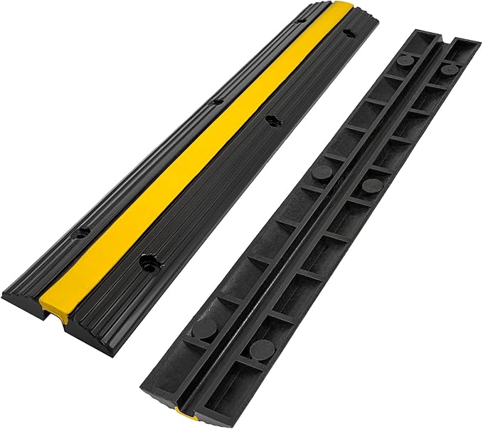 CXRCY Cable Protector Ramp 4 Pack of 1-Channel Rubber Hose Ramp, 22046Lbs - Image 9
