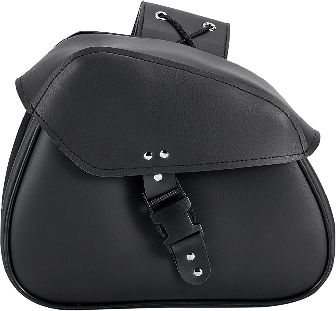 Motorcycle Saddle Bags Synthetic Leather Luggage Bag Waterproof Throw Over - Image 9