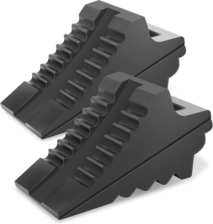 PR1ME Heavy Duty Rubber Wheel Chocks, Rubber Tire Blocks, RV Solid Rubber Wheel by Prime1