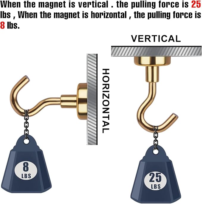 DIYMAG Magnetic Hooks, 30Lbs Strong Heavy Duty Cruise Magnet S-Hook - Image 3