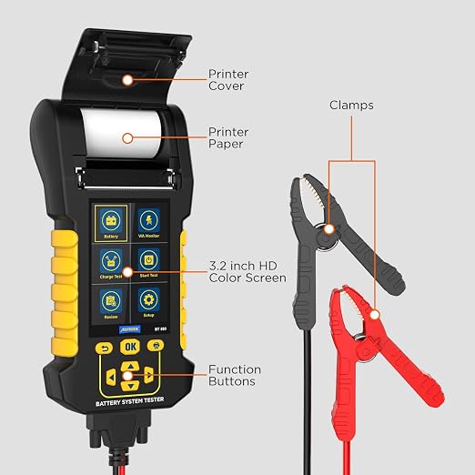 Car Battery Tester 12V/24V Digital Automotive Batteries & Alternator Diagnostic - Image 8
