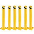 Safety Bollard 6 Packs, 36 Inch High Heavy-Duty Yellow Safety Bollard Steel by Towallmark