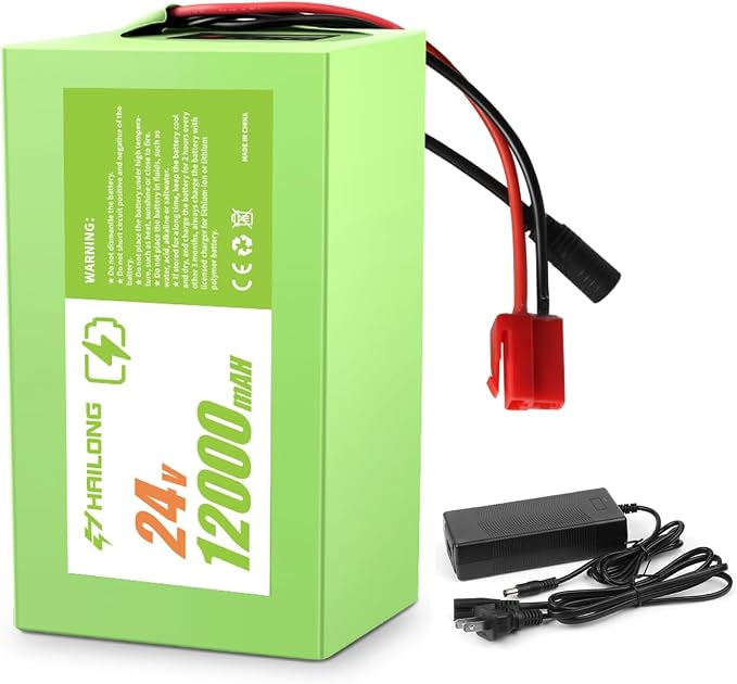 24V 12Ah Battery & Charger Kit for Kids Ride-On Cars | Compatible by RANSYRI