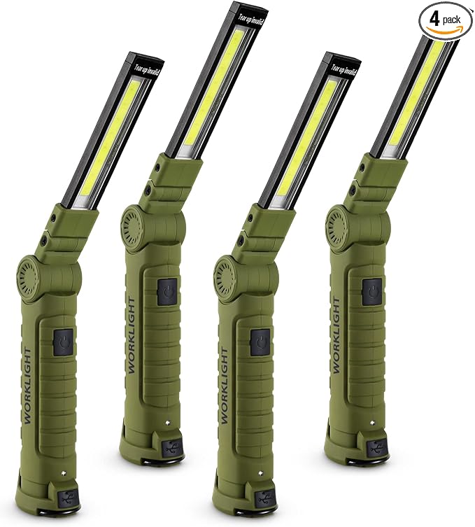 4 Pack Rechargeable LED Work Lights by Lmaytech