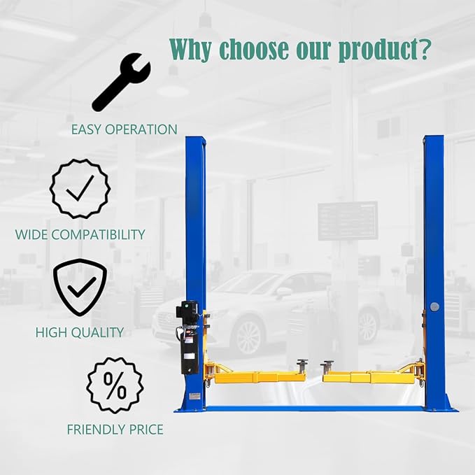 Car Lift Single/2 Post Auto Lifts, 6200/9000/10000LBS Capacity, 240V Hydraulic - Image 3