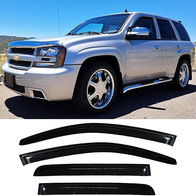 94733 Side Window Wind Deflector, Dark Smoke Window Visor fit by STARTSHIP