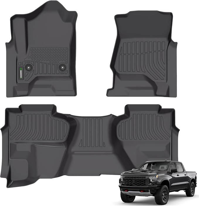 ANBINGO-Floor Mats Fits 2014-2018 Silverado/Sierra 1500, 2015-2019 2500/3500 HD by ANBINGO