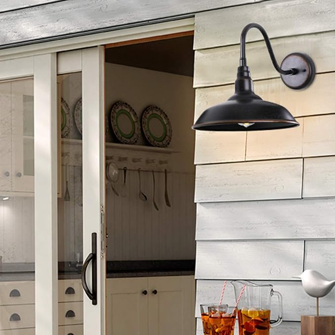 14in Outdoor Gooseneck Barn Light - Image 4