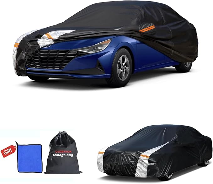 Hyundai Elantra Car Cover 100% Waterproof All Weather, Gift by FocusonQualityServiceHear