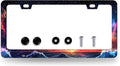 Waves Starry Sky Galaxy License Plate Frame Galaxy License Plate Holder by RNKATIH