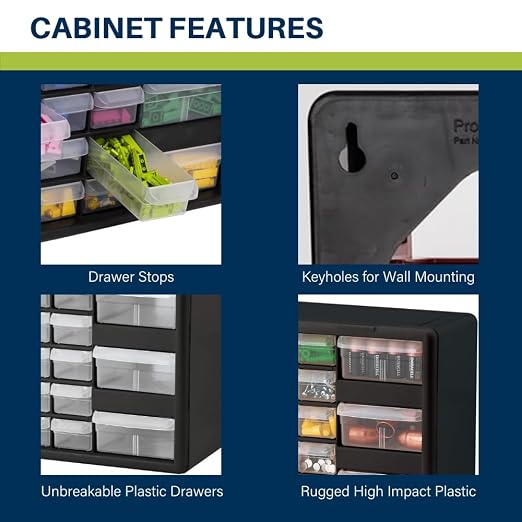 Akro-Mils 26-Drawer Plastic Drawer Storage Cabinet - Image 4